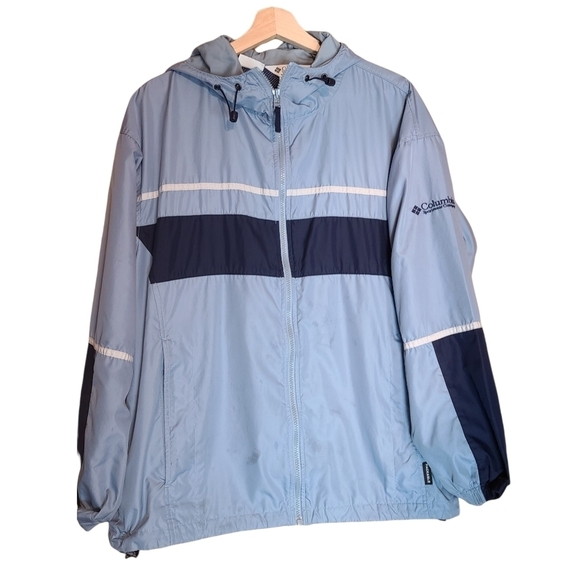 Columbia blue white long-sleeved zip-up women's  jacket - Picture 1 of 15